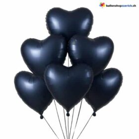 בלון בצורת לב, כחול כהה, בלון הליום בינוני - בלונים לאהבה, חתונה, יום הולדת, מסיבה, יום האהבה