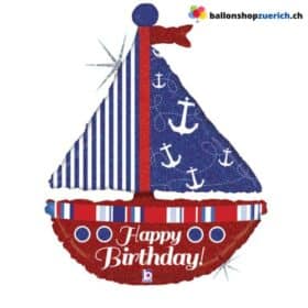 Luftballon Segelboot Happy Birthday Meer Schiff