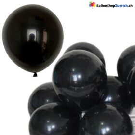 Luftballons Set 10 Stück 12cm, 25cm oder 30cm - Latex Ballons Geburtstag Party Dekorationen Erwachsene Hochzeit Dekoration - Schwarz