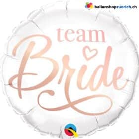 Team Bride - Palloncino in lamina di elio bianco, rosa e oro, decorazione per festa di addio al nubilato
