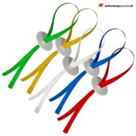 50 Luftballon Ballonschnellverschluss mit Band Verschiedenfarbig, Multicolor