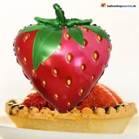 Erdbeere Frucht Folie Party Geburtstag Dekoration Essen Vegan Natur Luftballon Heliumballon.jpg