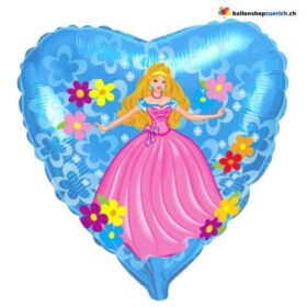 Folienballon Prinzessin Herz Geburtstag Party Ballon Kinder Mädchen
