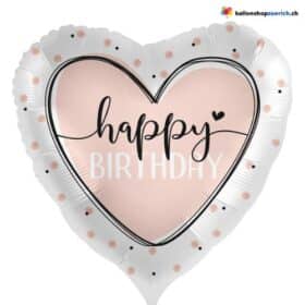 Birthday balloon, large XXL Happy Birthday heart helium balloon