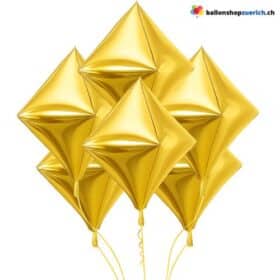 Gold Diamant Kristall 4D Folienballon