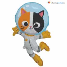 Luftballon Katze Astronaut - Weltraum Weltall Space Geburtstag Party Ballon Folie Dekoration Kinder