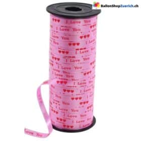 Rolle Ballonschnur I Love You - pink