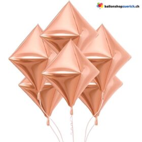 Roségold Diamant Kristall 4D Folienballon