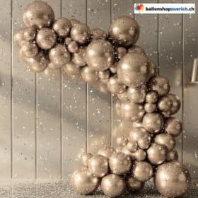 Гирлянда из воздушных шаров, металлик, цвет шампанское, хром, 111 деталей