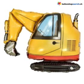 Baustelle Bagger Luftballon Heliumballon