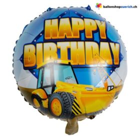 Baustelle Luftballon Happy Birthday Heliumballon