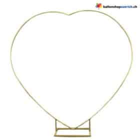 HERZ Metall Goldfarbig 2x2m auf Ständer für Hochzeit Rundbogen Eisen Ring Hintergrund Rahmen Geburtstagsfeier Baby Shower Dekoration