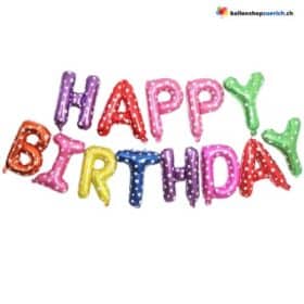 Letras de feliz cumpleaños, guirnalda de confeti arcoíris, globos, decoración de letras, globos de aluminio, fiesta de cumpleaños