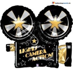 LIGHTS CAMERA ACTION! Movie Video Kamera Folien Ballon Heliumballon