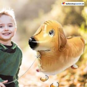 Tullumbace Qeni Golden Retriever Airwalker - Tullumbace Foam për Kafshë Shtëpiake në Ecje - Tullumbace për Kafshë - Dekorim Ditëlindjeje për Festë Fëmijësh