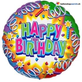 Luftballon Happy Birthday Luftschlangen Heliumballon Folieballon