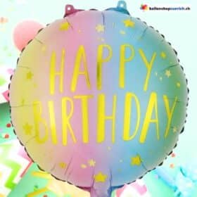 Luftballon Happy Birthday Rainbow Gold Folie Ballon Dekoration Heliumballon