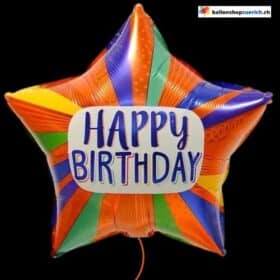 Luftballon Happy Birthday Stern Color Folie Ballon Dekoration Heliumballon