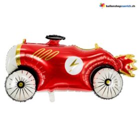 Luftballon RENNAUTO - CAR RACING Rot Oldtimer Sportwagen Rennwagen Formel Formula Folie Helium Ballon