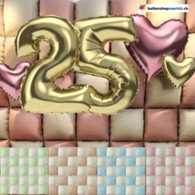 Quadratische Hintergrund oder Decken Ballons Pastell - für Deine spezielle Party oder als Dekoration für alle Anlässe