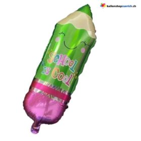 School is Cool Bleistift Grün Schule Ballons Partydekoration Jungen Mädchen Kinder 1.Schuljahr Luftballon