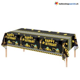 Tischtuch Folie Baustelle Happy Birthday