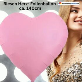 XXXL Luftballon grosses Herz Pink Love Liebe Verlobung Marry me Hochzeit Geburtstag Valentinstag Party für Deinen Schatz Folien Heliumballon Hochzeitsantrag Dekoration Schaufenster Restaurant Werbung Blumenladen Marry Me
