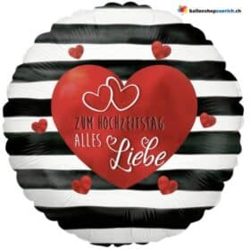 ZUM HOCHZEITSTAG ALLES LIEBE - Ballon Folieballon Dekoration Hochzeit Jahrestag Gold Silber Luft Ballon Liebe Party Luftballon
