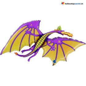 Luftballon Drachen Dino Dinosaurier Violett Kindergeburtstag Dekorationen Geburtstag Ballon