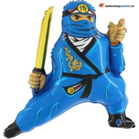 Ninja Blau Kampfsport Messer Luftballon Folie Ballon