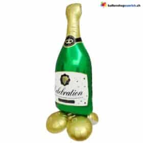 Grosse Stand Champagner Sekt Flasche Grün