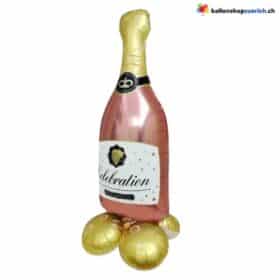 Grosse Stand Champagner Sekt Flasche Rot