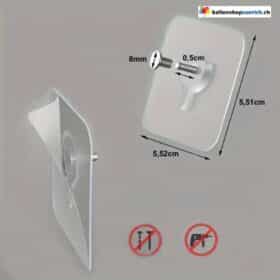 Haken Transparent bis 5kg Befestigung Wand Decke Fenster Selbstklebend