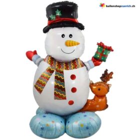 Riesiger Schneemann Folienballon Stand Dekoration Luftballon Weihnachten Winter