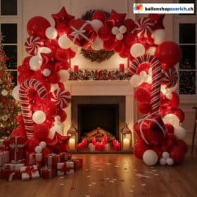 Weihnachts Ballon Girlanden Set 138-teilig