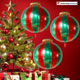 Weihnachtskugel Folienballon Santa Niklaus Weihnachtsbaum Weihnachten Dekoration Folien Luftballon