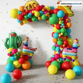 Ballon Girlande Mexico Fiesta Sommer Taco Sombrero Kaktus Pinata Bunt 157-teilig