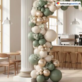 Ballongirlande Grün Gold Sandweiss 129 Stück Set Ballon Bogen Party