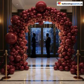 Ballongirlande Weinrot 116 Stück Set Ballon Bogen Party