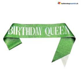 Birthday Queen Bow Sash Birthday Sash Birthday Party Decoration Green