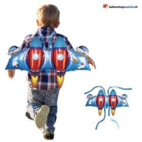 Flügel Rakete Space Folienballon Dekorationen Luftballon Raketenflügel zum auf den Rücken binden Kinderparty