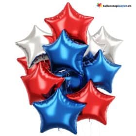 Luftballons Stern Medium Set 10 Stück Blau Rot Silber Gemischt -  Folie Heliumballone - Liebe Hochzeit Weihnachten Silvester Geburtstag Party Valentinstag USA.jpg