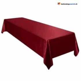 Скатерть, атласная ткань винно-красного цвета