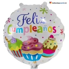 Feliz cumpleaños Luftballon Muffins Spanish Happy Birthday Feliz Cumpleanos Folie Birthday Party Decoration Heliumballon Spanisch