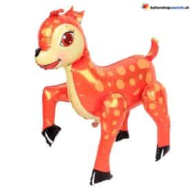 3D-шарики из фольги с изображением оленя, коричневого цвета, мультяшный воздушный шар, детская игрушка, украшение