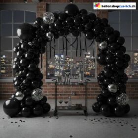 Ballongirlande Schwarz 113 Stück Set Ballon Bogen Party