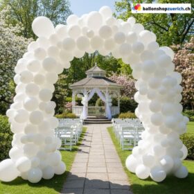 Ballongirlande Weiss 129 Stück Set