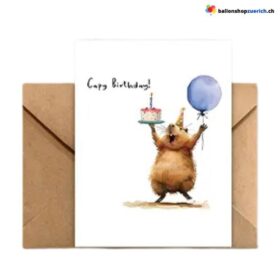 Biglietto di auguri di buon compleanno "Capi Birthday!" con busta