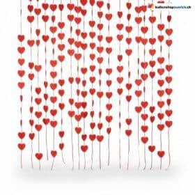 Perchas decorativas de cartón con forma de corazón rojo para bodas (100 unidades)