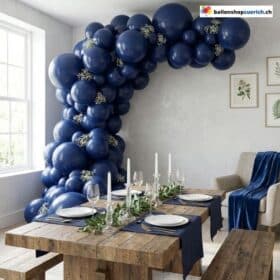 Ballon Girlande Dunkelblau 124-teilig